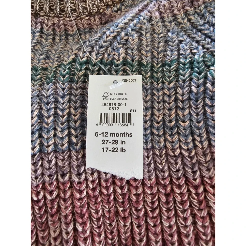 Baby Gap Shaker Stitch Chunky Knit Sweater Dress Infant Girl Sz 6-12 Months New